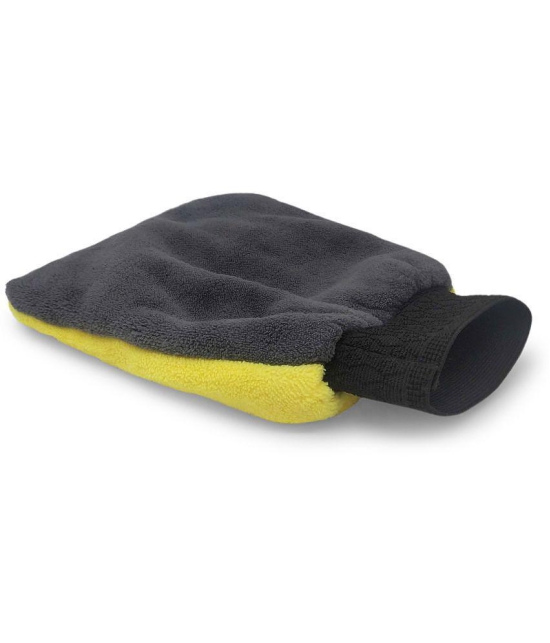 HOMETALES - Car Cleaning Plain Microfiber Car Wash Gloves Car Care Microfiber Cleaning Tools Car Wool Brush Soft Car Auto Car & Bike Cleaner for car accessories( Pack Of 1 )