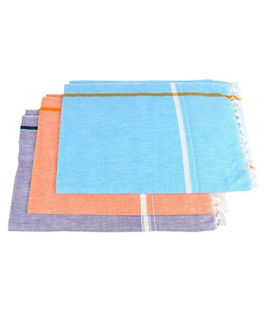 Sathiyas - Multicolor Cotton Solid Bath Towel (Pack of 3) - Multicolor