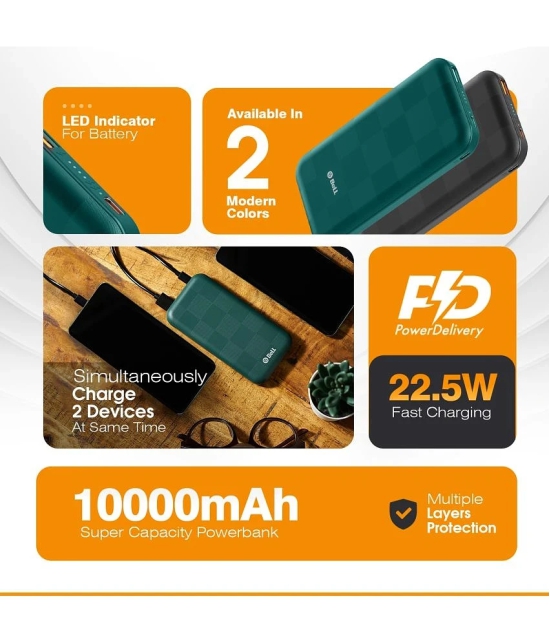 Bell 10000 -mAh 22.5W Li-Polymer Power Bank - Green