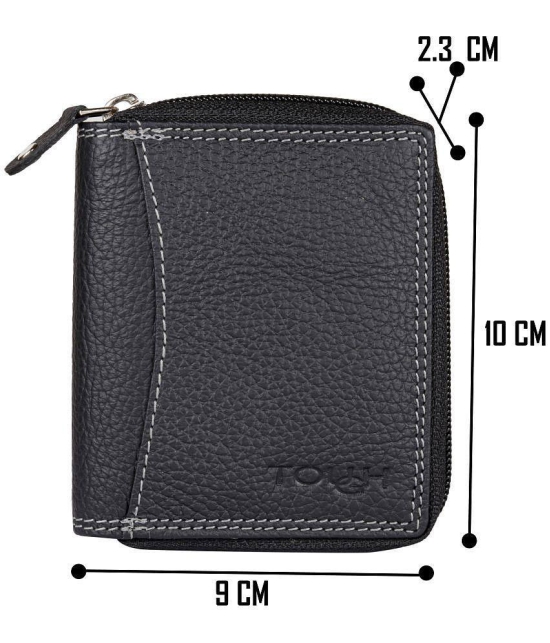 Tough - Leather Card Holder ( Pack of 1 ) - Black