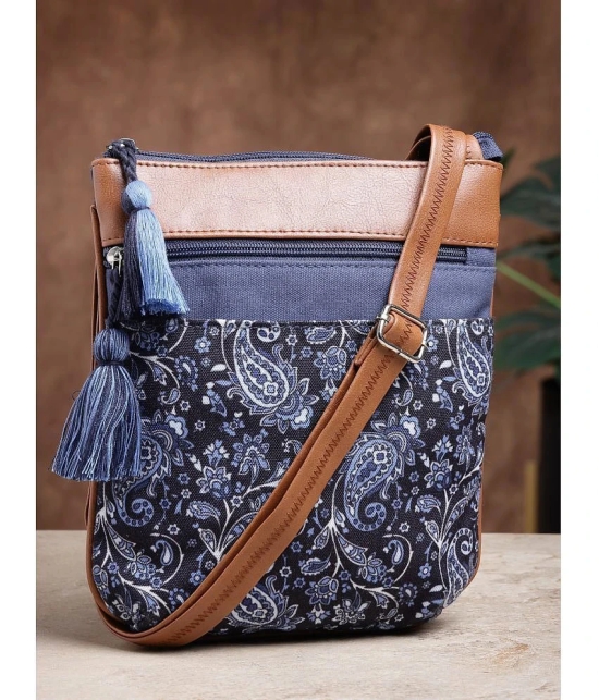 Anekaant Navy Blue PU Sling Bag - Navy Blue