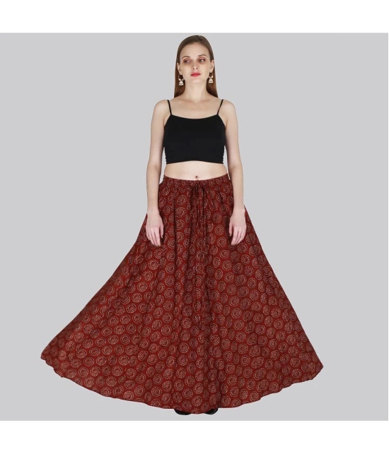 Sttoffa Maroon Cotton Womens A-Line Skirt ( Pack of 1 ) - None