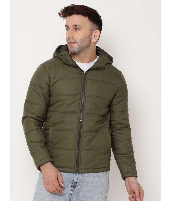 9TY3REE Polyester Mens Puffer Jacket - Olive ( Pack of 1 ) - None