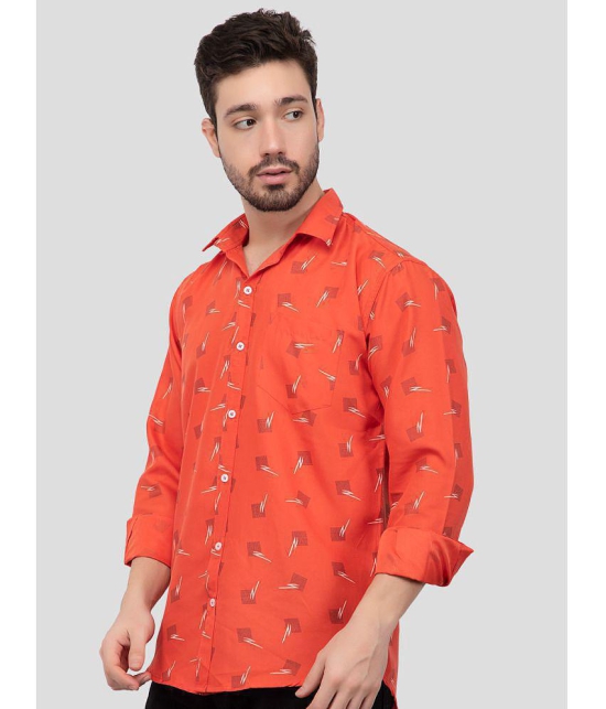 YHA - Orange 100% Cotton Regular Fit Mens Casual Shirt ( Pack of 1 ) - None