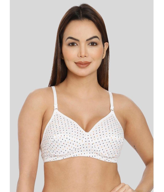 ILRASO - White Cotton Non Padded Women's T-Shirt Bra ( Pack of 1 ) - None