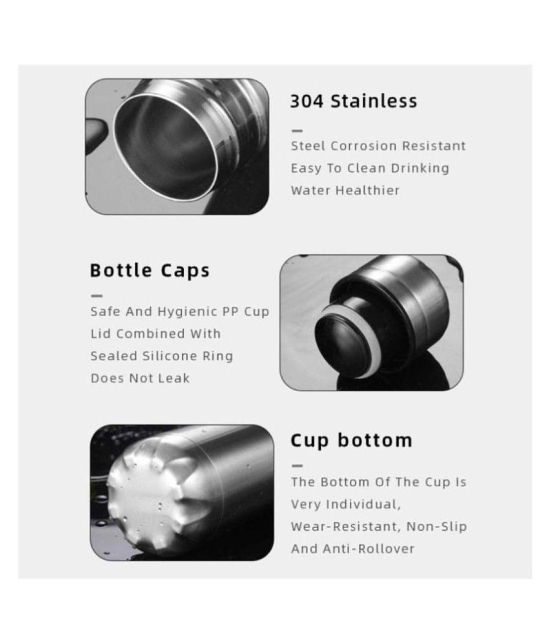 Shuangyou Silver 500 mL Hot and Cold Steel Water Bottle set of 1 - Silver