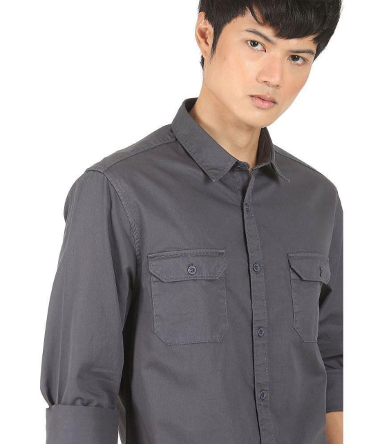 Ruggers - 100 Percent Cotton Regular Fit Grey Men's Casual Shirt ( Pack of 1 ) - None