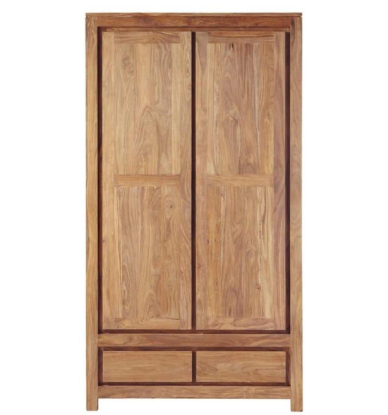 WOOD FURNITURE Sheesham Solid Wood Cubex Storage Wardrobe