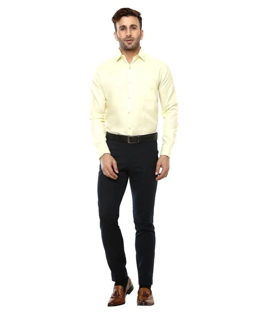 Hangup - Yellow Cotton Regular Fit Mens Formal Shirt (Pack of 1) - None