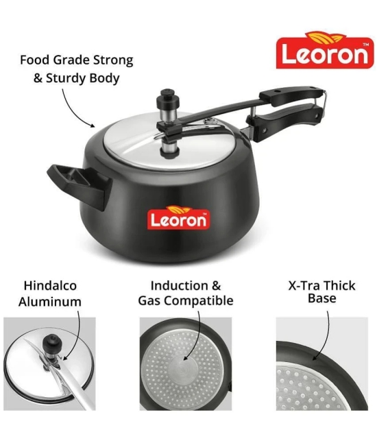 LEORON HANDI 5 L Hard Anodized InnerLid Pressure Cooker With Induction Base