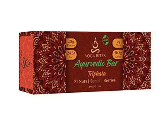 YOGABITES- Ayurveda Assorted Vegan Bars/Energy Bars for Weight Loss - 21 Nuts , Seeds , Berries with 6 Different Flavours 360 ge (60 X 6 )Immunity Boosters?