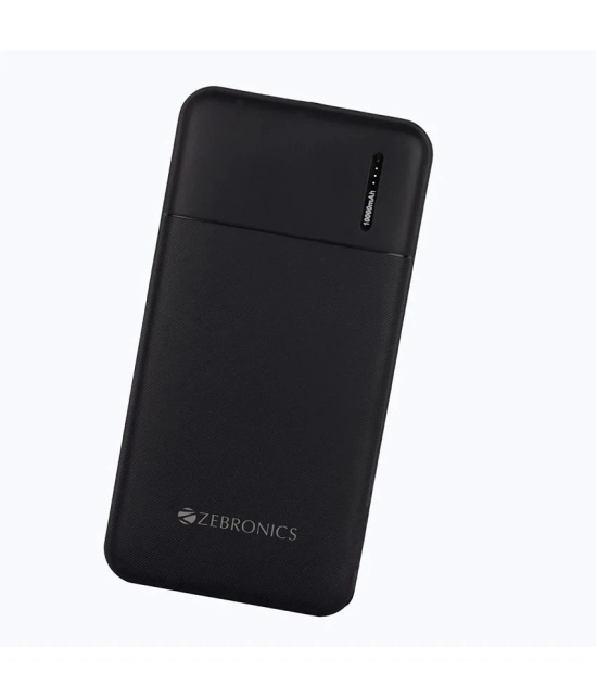 Zebronics 10000 -mAh 10W Li-Ion Power Bank - Black