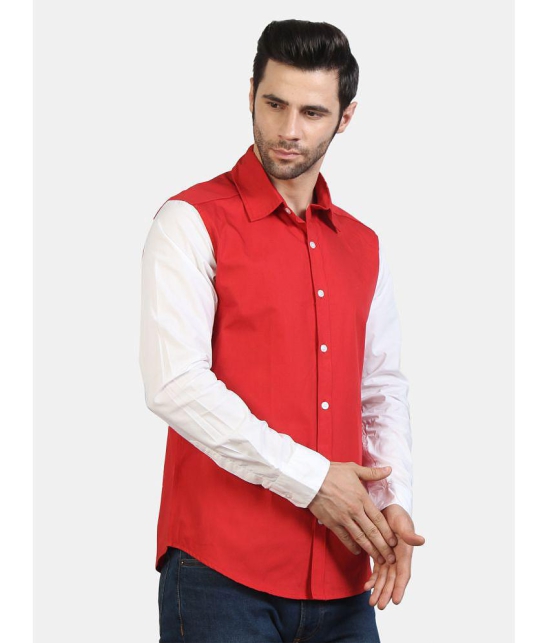 liferoads - Red 100% Cotton Slim Fit Men's Casual Shirt ( Pack of 1 ) - None