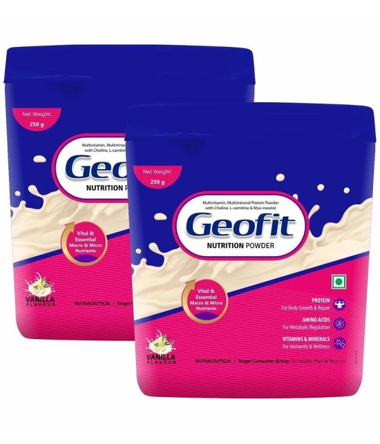 GEOFIT Vanilla Protein Powder 250 gm Pack of 2