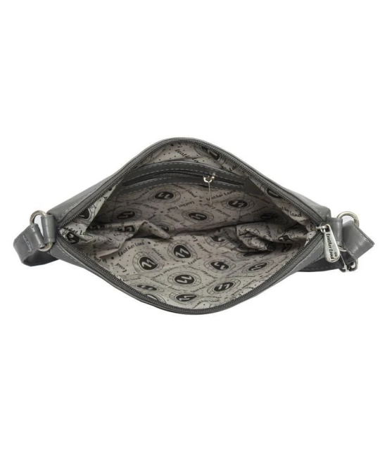 Leather Land - Grey PU Sling Bag - Gray