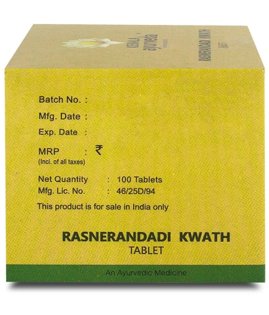 Rasnerandadi Kwath Tablet 100 Nos