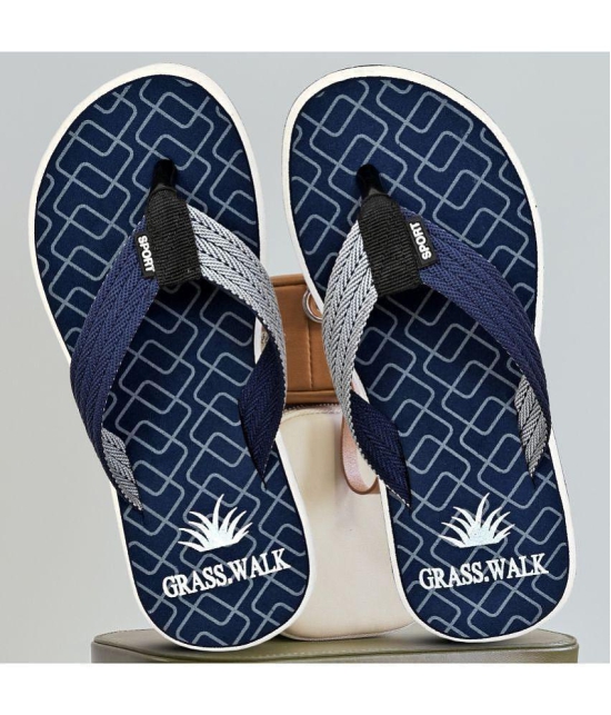 GRASS WALK - Navy Blue Men's Daily Slipper - None