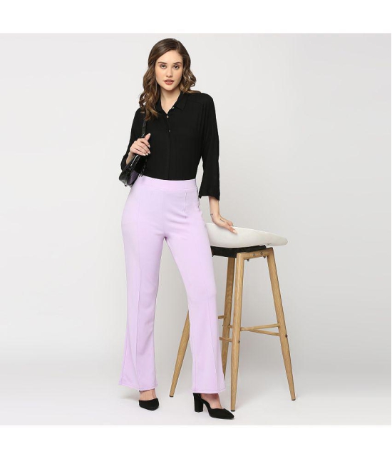 Smarty Pants - Lavender Polyester Flared Womens Formal Pants ( Pack of 1 ) - None