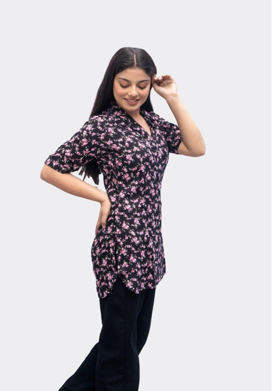 ANIKRRITI The Collared Rayon Kurta-XL