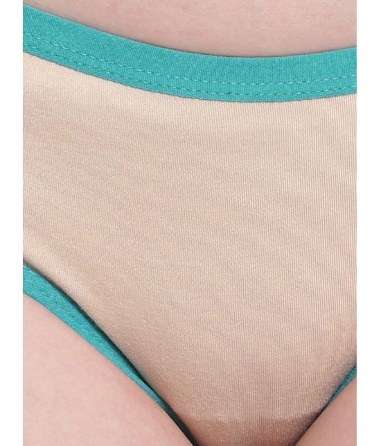 Bruchi Club - Nude Blended Self Design Women's Bikini ( Pack of 3 ) - None