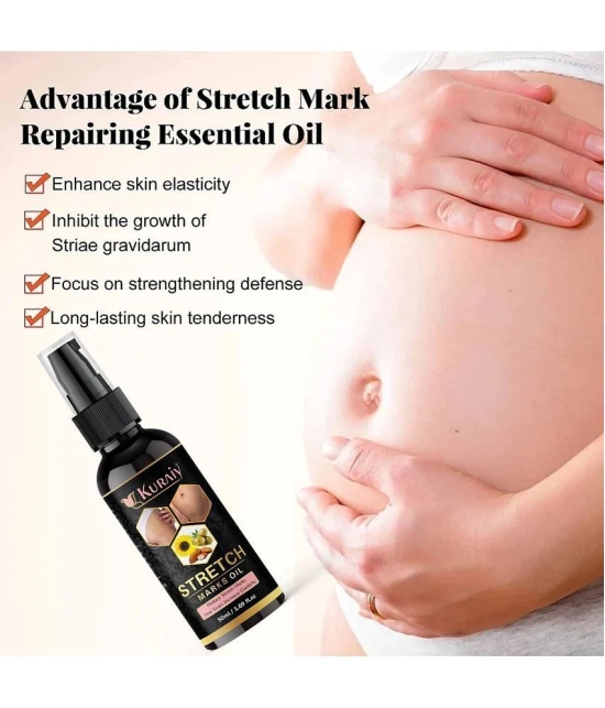 Kuraiy stretch Oil for Stretch Marks Removal Post Pregnancy stretch mark cream oil (50 ml)