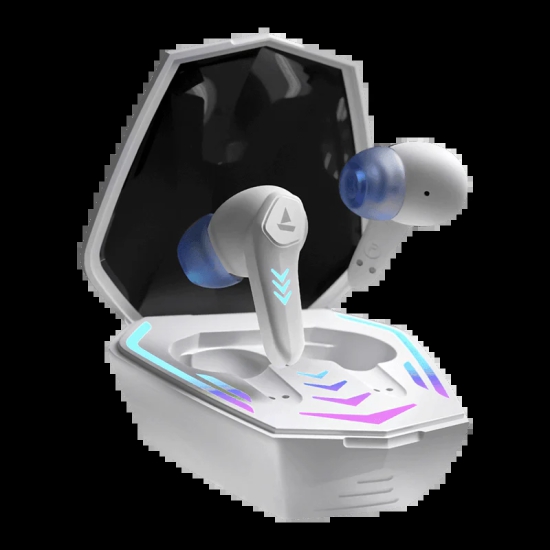 boAt Immortal 131 | Wireless Gaming Earbuds with 40 Hours Playtime, Clear Calling with ENx™, Low Latency, RGB lights White Sabre