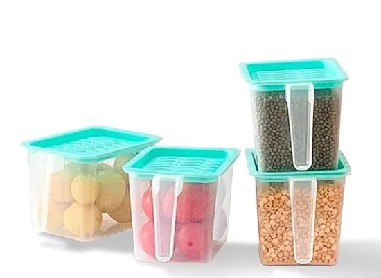 Unbreakable Fridge Containers (Pack of 6)-Free Size