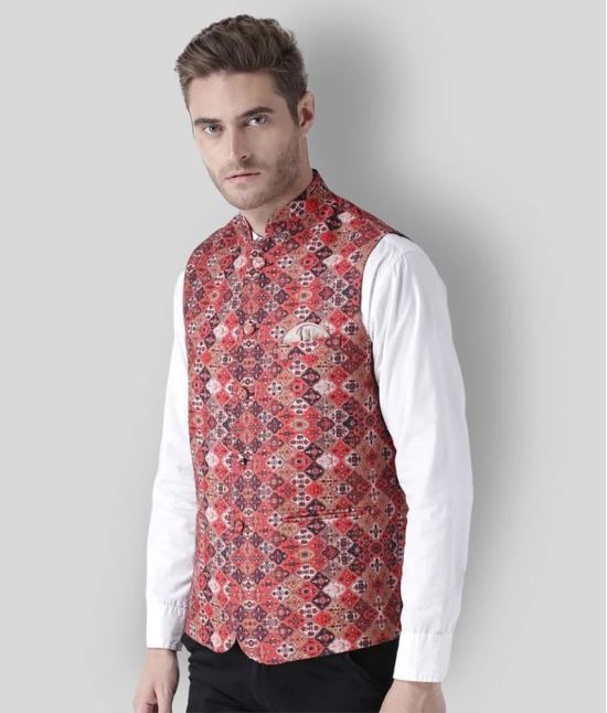 Hangup Multi Cotton Blend Nehru Jacket - None