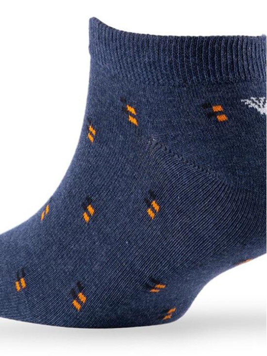 Men Pack Of 2 Patterned Cotton Ankle Length Socks