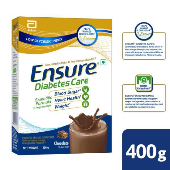 Ensure Diabetes Care Powder - Chocolate Flavour 400 gm (Refill Pack)