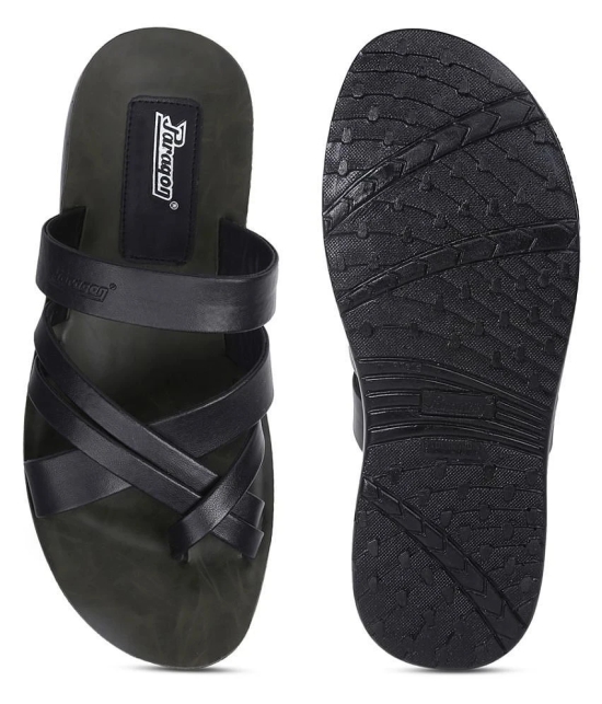 Paragon - Black  Leather Slipper - None