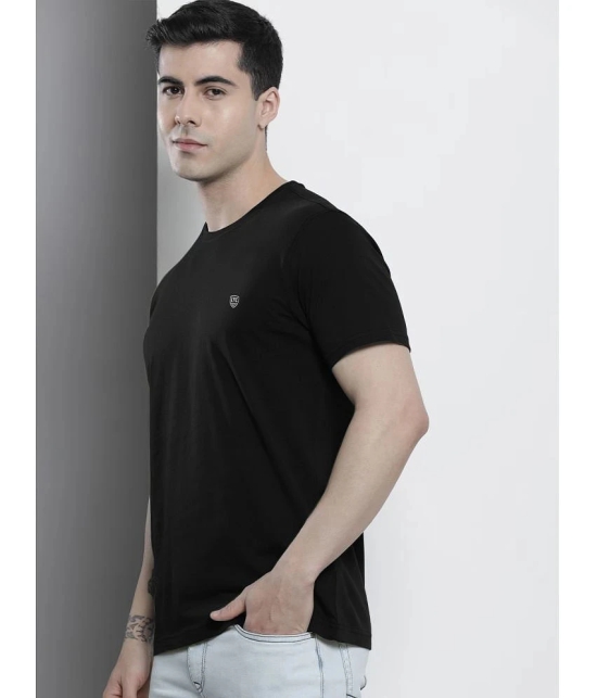 Lycos - Black Cotton Blend Regular Fit Mens T-Shirt ( Pack of 1 ) - None