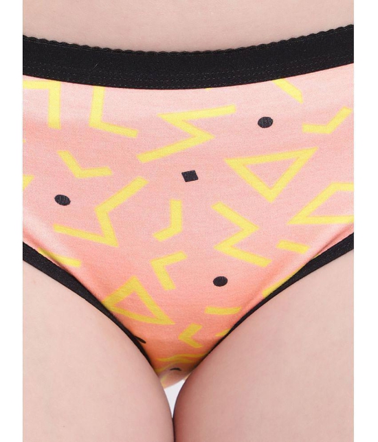 Bruchi Club - Fluorescent Orange Blended Printed Women's Bikini ( Pack of 1 ) - None