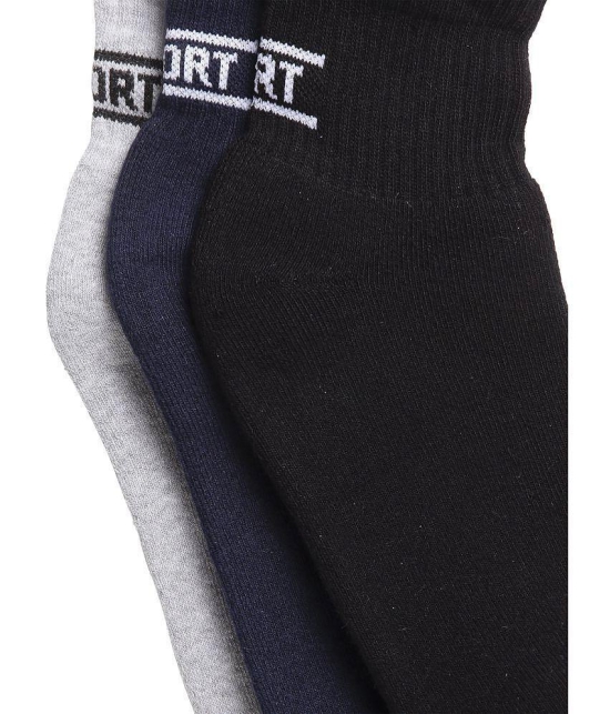 Texlon - Multicolor Terry Men's Ankle Length Socks ( Pack of 3 ) - Multicolor