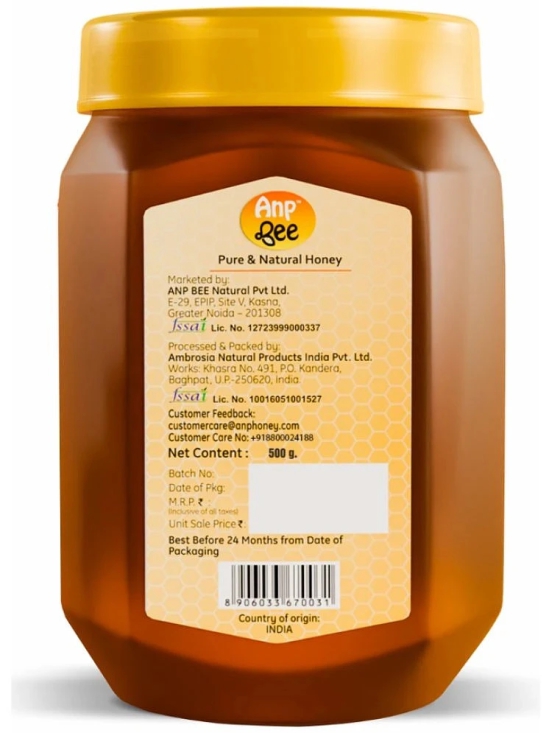 ANP BEE 100% Pure NMR Tested Honey Raw Natural Honey 500 g