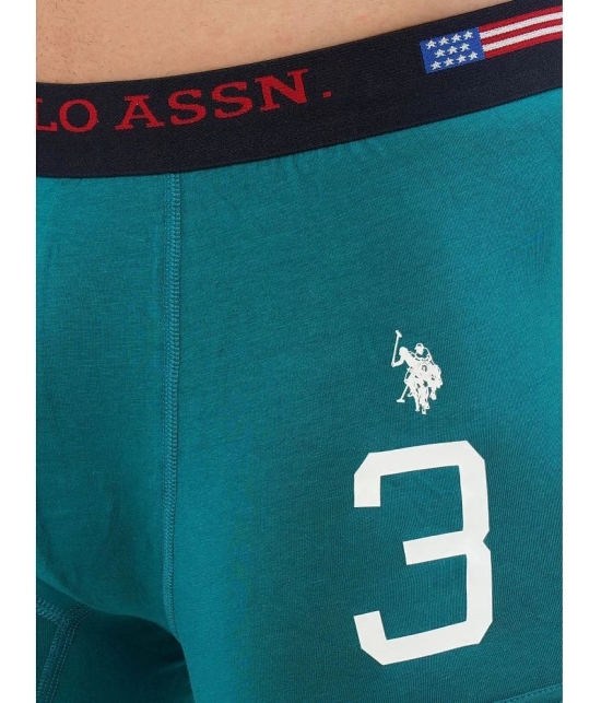 U.S. Polo Assn. Green Cotton Mens Trunks ( Pack of 1 ) - None