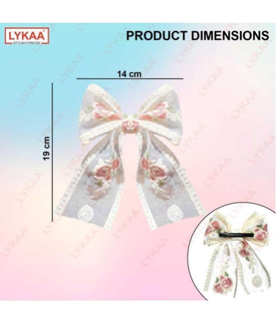 LYKAA Off-White Womens Hair Ribbons ( Pack of 1 ) - Off-White