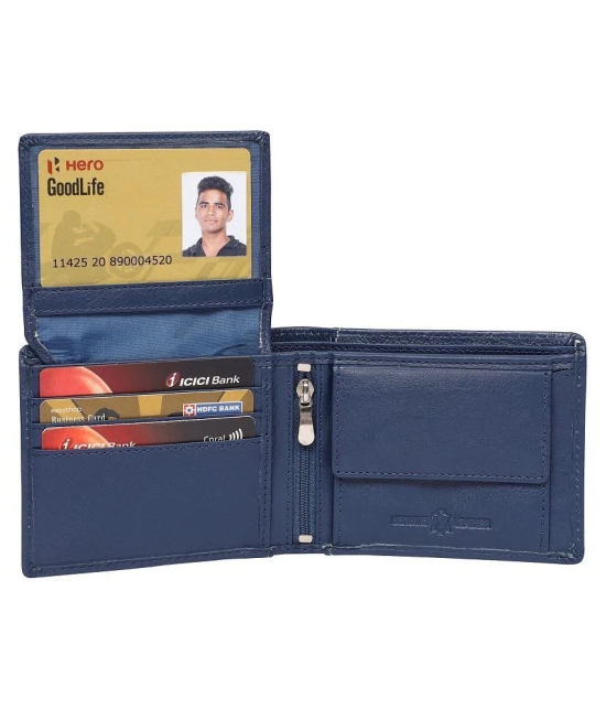 samtroh Leather Blue Casual Regular Wallet