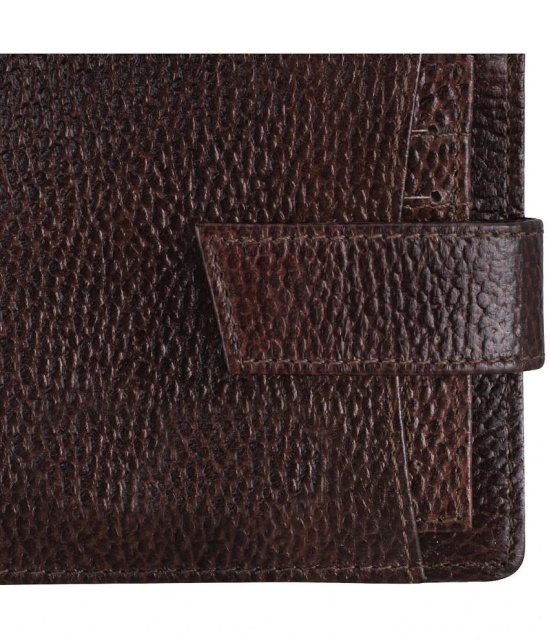 GEEO Brown Leather Mens Two Fold Wallet ( Pack of 1 ) - Brown