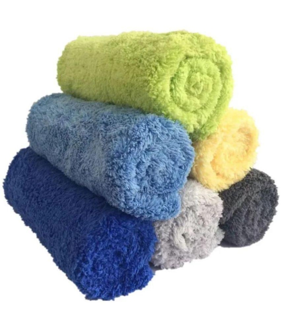 HOMETALES - Multicolor 500 GSM Microfiber Cloth For Automobile ( Pack of 6 )