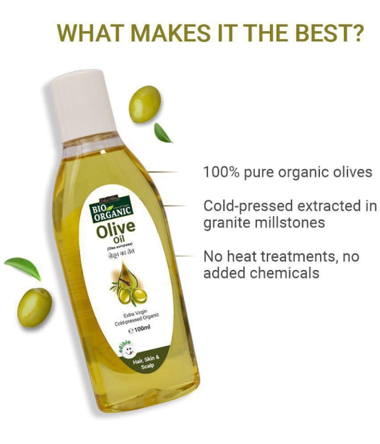 Indus Valley Bio Organic Olive Massage Oil For Skin, Hair & Multipurpose Benefits 100ml