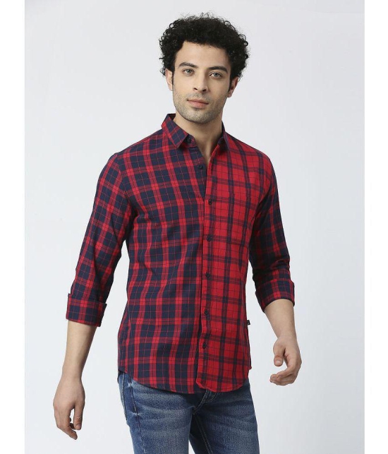 Solemio - Red 100% Cotton Slim Fit Mens Casual Shirt ( Pack of 1 ) - None