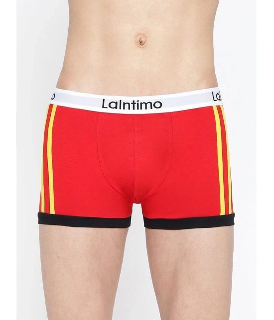 La Intimo Red Cotton Mens Trunks ( Pack of 1 ) - None