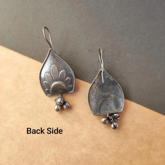 Light Weight Silver Look Alike Oxidised Daily Wear Dangler Earrings For Women