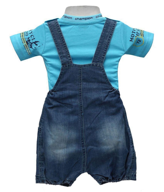 Balloons Blue Denim Rompers - 6-12 Months