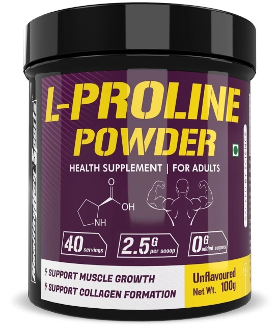 HealthyHey Sports L-Proline Powder Unflavoured 100 gm