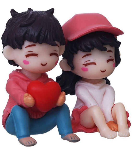 eCraftIndia Multicolor Resin Couple Figurine