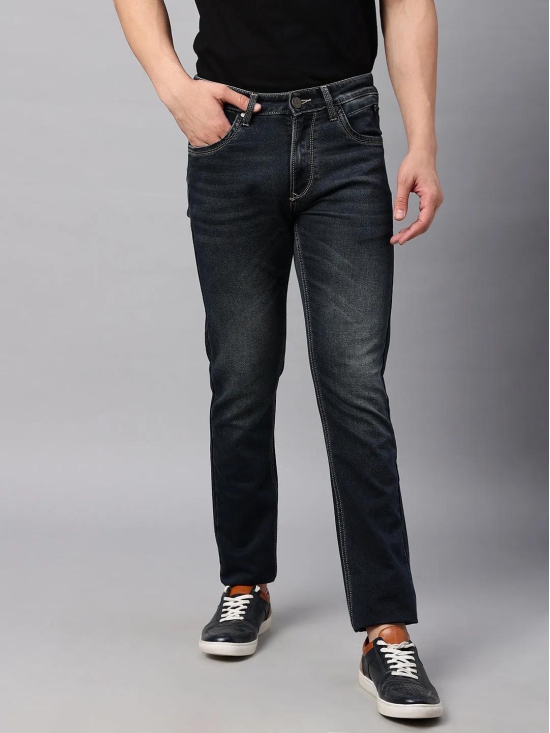 Dark Tinted Blue Slim Fit Jeans-36 / Blue