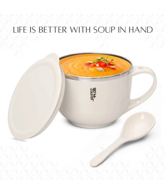 Jaypee Plus SOUPTOK BOWL Solid Plastic Soup Mug 700 mL ( Pack of 1 ) - Off White