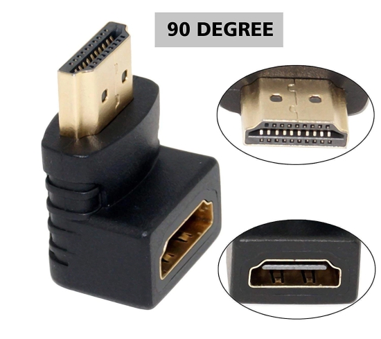 Lapster HDMI 90 Degree Connector Adapter  (L Shape) - 1 Piece